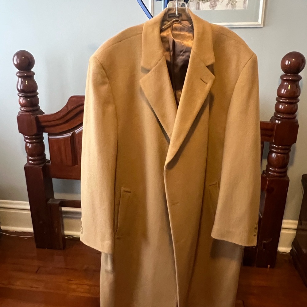 Men’s gently used cashmere coat.
